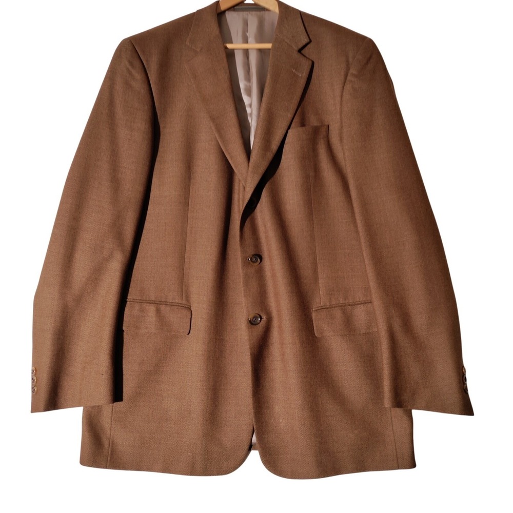 Mens Tallia Uomo Brown  Suit Jacket blazer 44 Extra Long  loro piana fabric 110s